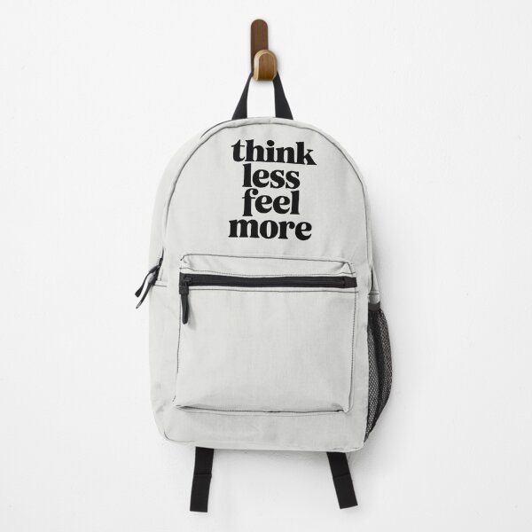 Item preview, Think Less, Feel More – Minimalist Mindfulness Quote designed and sold by Jollys-ArtShop.