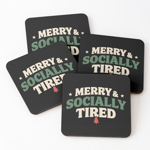 Item preview, Merry And Socially Tired Funny Retro Christmas designed and sold by PAinTIENCE.