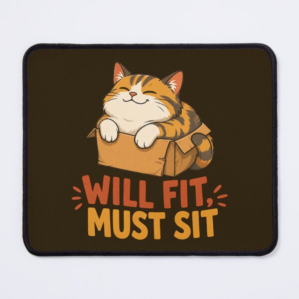 Item preview, Will Fit Must Sit Funny Box Cat T-Shirt designed and sold by Dbm Teeverse.