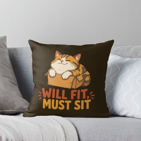 Item preview, Will Fit Must Sit Funny Box Cat T-Shirt designed and sold by Dbm Teeverse.