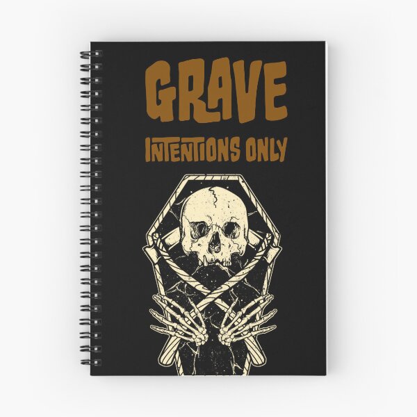 Item preview, Grave Intentions Only Skull Coffin Halloween Pun designed and sold by Af-RT10.