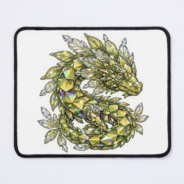 Item preview, Leafy Sea Dragon Crystal Sticker - Peridot Green Yellow With Diamond Leaf Tips designed and sold by Crystal Critters .