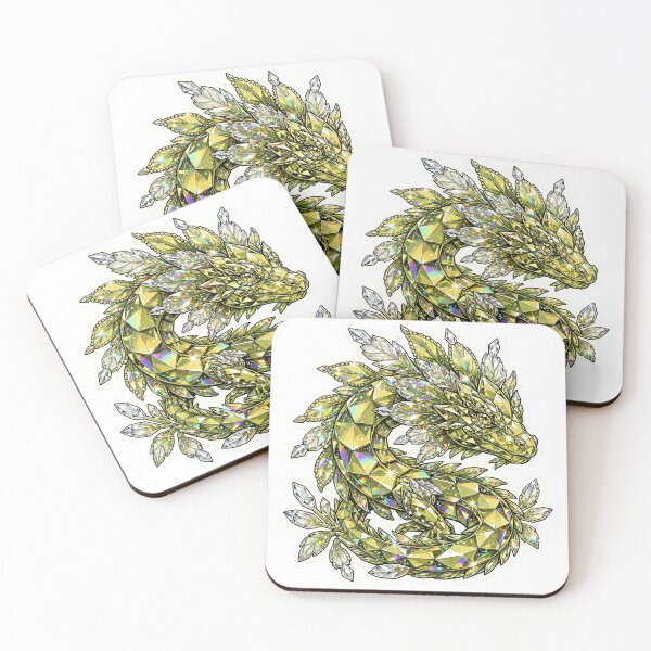 Item preview, Leafy Sea Dragon Crystal Sticker - Peridot Green Yellow With Diamond Leaf Tips designed and sold by Crystal Critters .