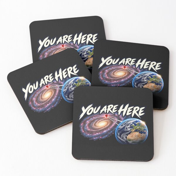 Item preview, 'Your Are Here' In space Galaxy Retro Earth Sci-Fi designed and sold by Genius Geek.