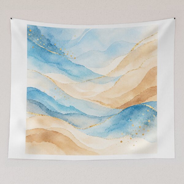 Item preview, Celeste Abstract – Golden Dunes designed and sold by Esencia Argentina.