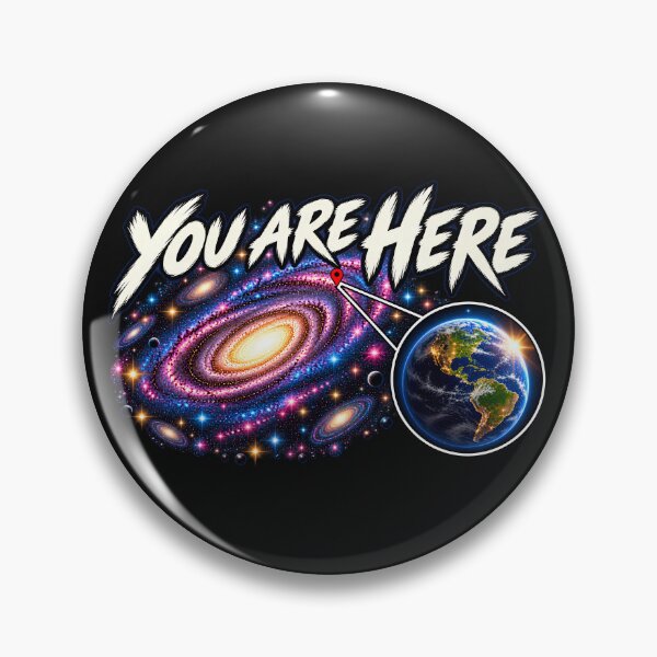 Item preview, 'Your Are Here' In space Galaxy Retro Earth Sci-Fi designed and sold by Genius Geek.