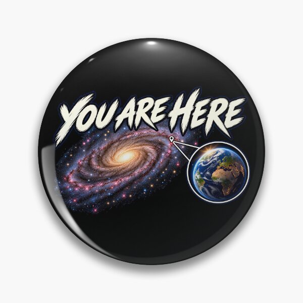 Item preview, 'Your Are Here' In space Galaxy Retro Earth Sci-Fi designed and sold by Genius Geek.