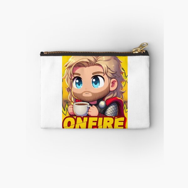 Item preview, Thor Onfire Holding a Cup of Coffee During Challenging Times Illustration designed and sold by HLK Store.