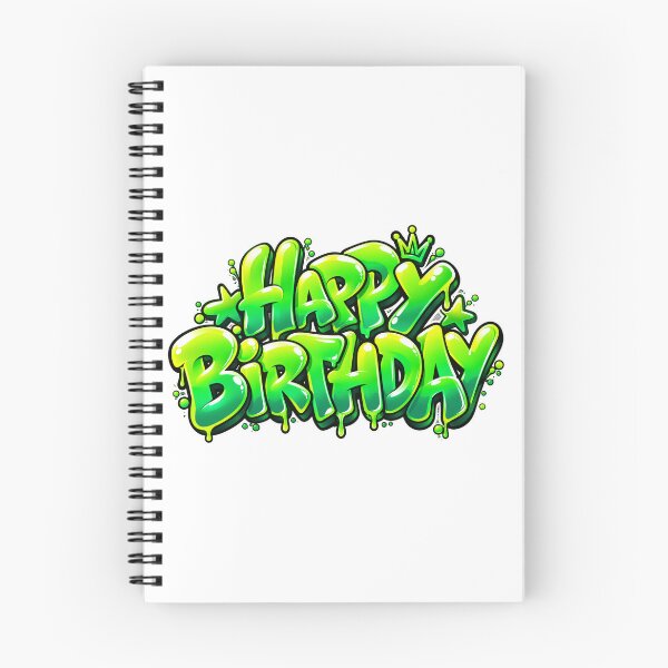 Item preview, Feliz cumpleaños Graffiti Green Bubble Street designed and sold by BlachGallery.