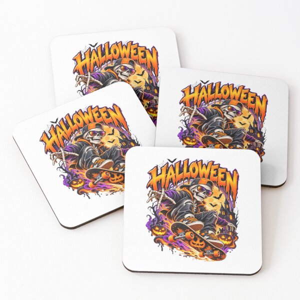 Item preview, Halloween Skeleton Skateboarder Spooky designed and sold by AchraffPrint.