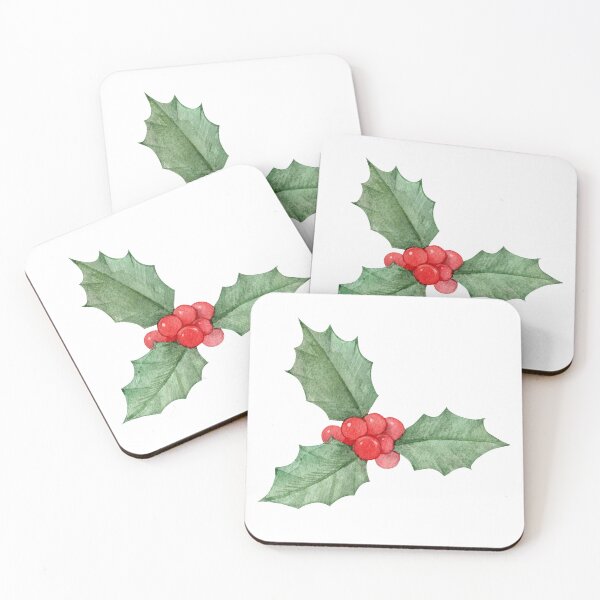 Item preview, Holly Leaves with Red Berries designed and sold by White Rabbit Design .