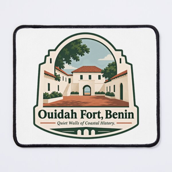 Item preview, Ouidah Fort Benin Quiet Walls Of Coastal History African Travel Landmark designed and sold by NightGlyph.