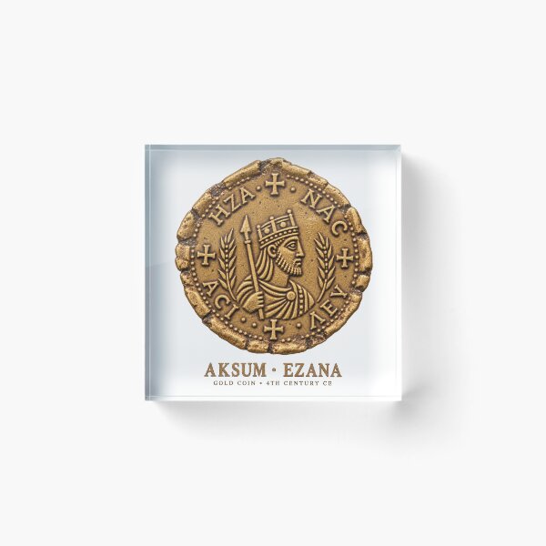 Item preview, Aksum Ezana Gold Coin — Ancient Aksumite Christian Coinage designed and sold by Larkfound Studio.