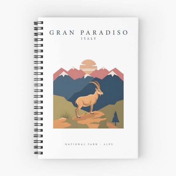 Item preview, Gran Paradiso National Park Italy Minimalist Travel Poster Alpine Ibex designed and sold by JIGUWORLD.