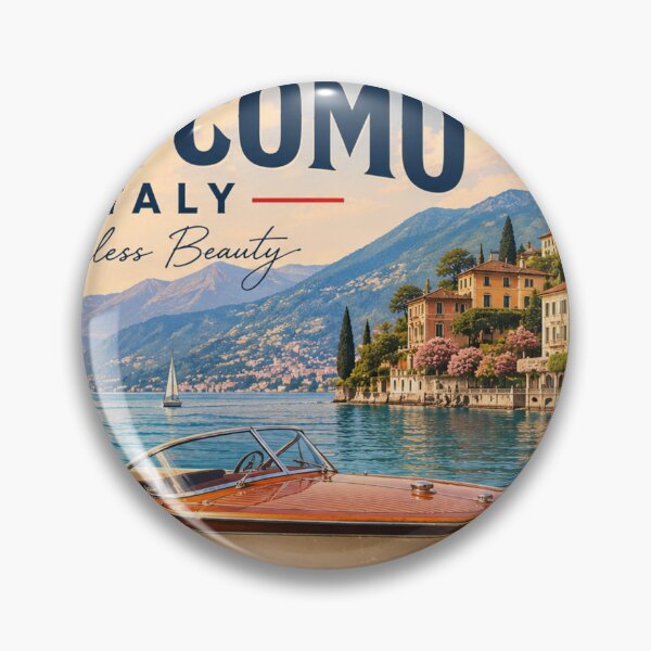 Aperçu de l'œuvre Lake Como Italy Vintage Travel Poster | Classic Wooden Boat Wall Art créée et vendue par Asfyi.