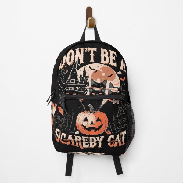 Item preview, Don't Be a Scaredy Halloween Cats Pumpkin Funny Spooky Season designed and sold by Zizo-DR44.
