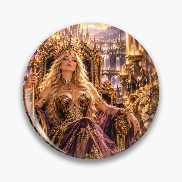 Item preview, Lion Queen of the Golden Empire designed and sold by PurvaNimfaMagic.