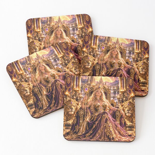 Item preview, Lion Queen of the Golden Empire designed and sold by PurvaNimfaMagic.