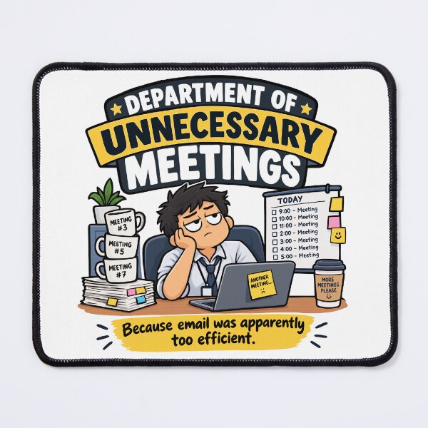 Item preview, Unnecessary Meetings designed and sold by MichisCreation.