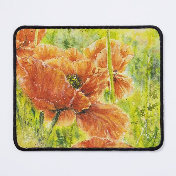 Item preview, Red poppy watercolor designed and sold by paulaiakwarele.