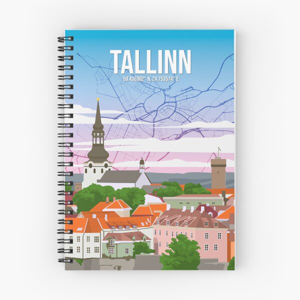 Item preview, Tallinn Old Town Skyline and City Map | Urban Atlas designed and sold by Stadify.