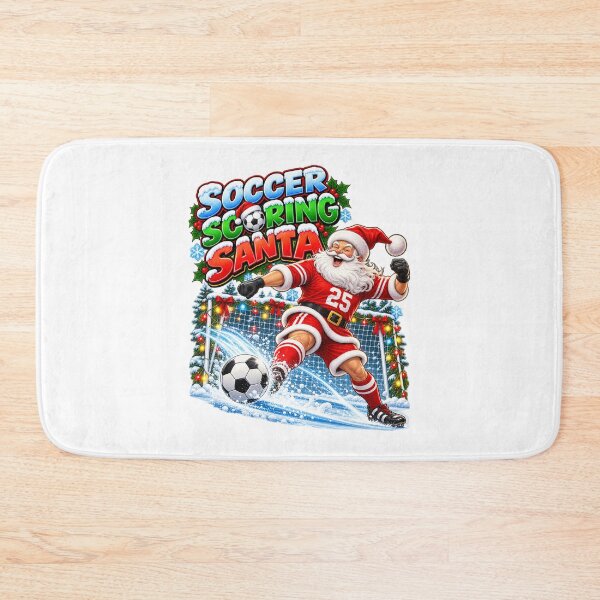Item preview, SOCCER SCORING SANTA (OR FOOTBALL) designed and sold by signshirtz.