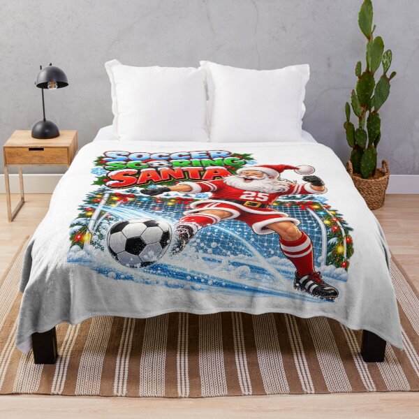 Item preview, SOCCER SCORING SANTA (OR FOOTBALL) designed and sold by signshirtz.