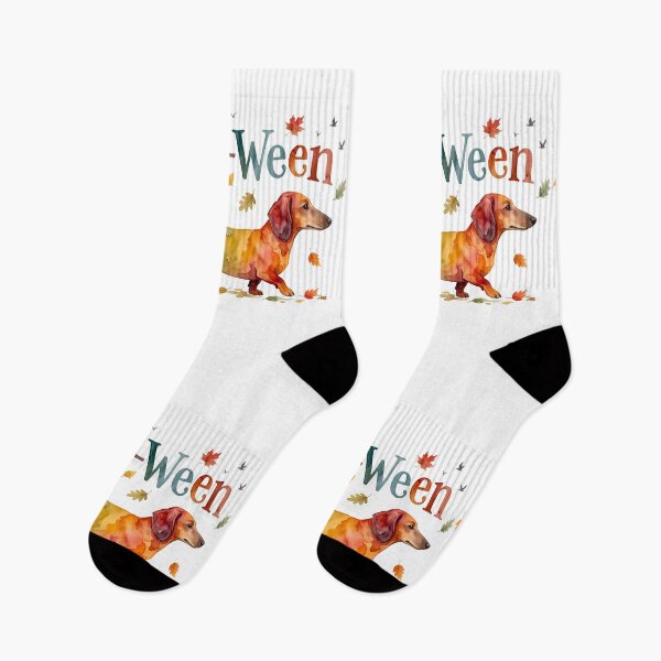 Artikelvorschau, Herbst-Ween-Dackel-T-Shirt – Buntes Halloween-Dackel-Motiv & Herbst entworfen und verkauft von elisarasada.