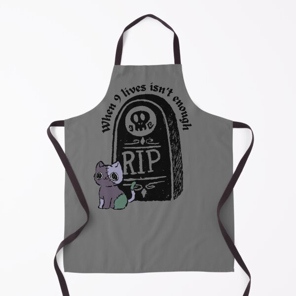 Item preview, Cartoon Zombie Cat Sitting in Front of a Headstone When 9 Lives Arent Enough Shirt designed and sold by CantFaxGlitter.