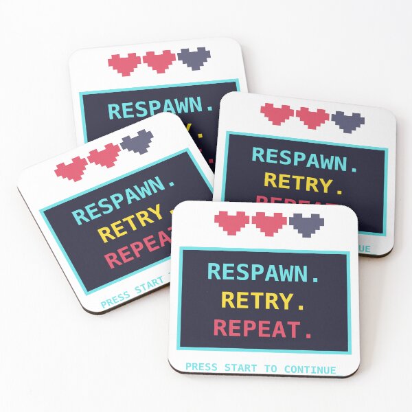 Item preview, Respawn Retry Repeat Retro Pixel Gamer designed and sold by EVHVending.