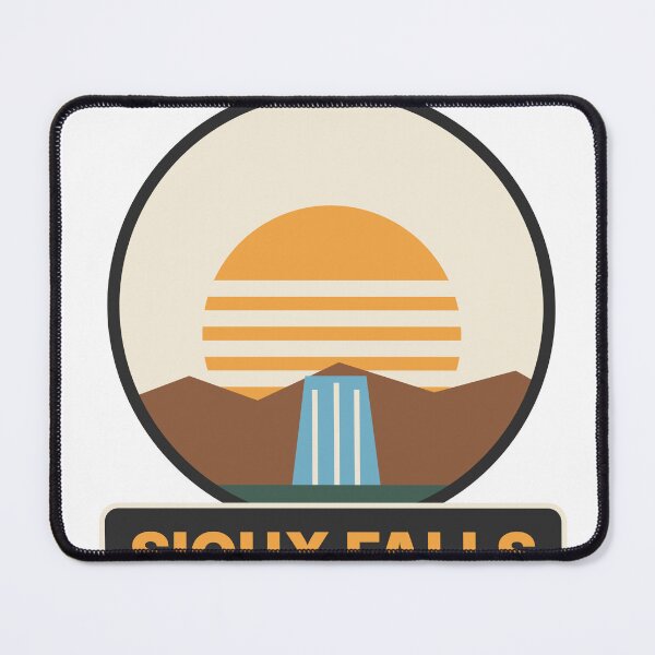 Artikelvorschau, Sioux Falls, South Dakota – Retro Sunset Falls entworfen und verkauft von EVHVending.