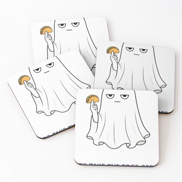 Item preview, Funny Ghost Sticker — To Take the Edge Off Halloween Taco Ghost Decal designed and sold by ryleemaxwell.