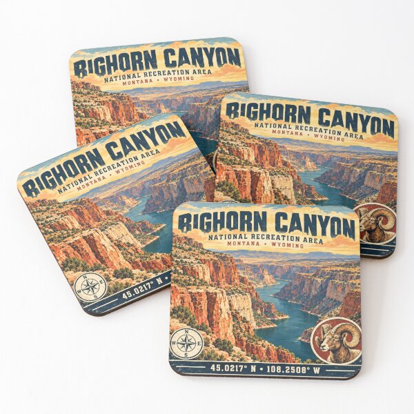 Item preview, Bighorn Canyon National Recreation Area Retro Travel Sticker designed and sold by naturalsurvival.
