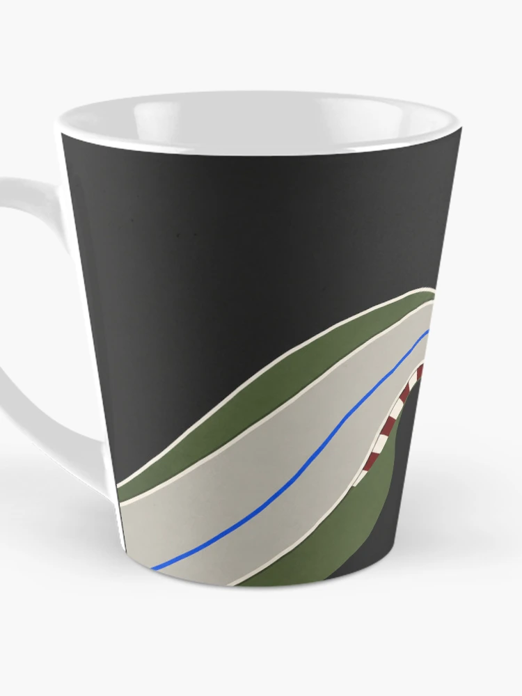 Thumbnail 3 of 4, Coffee Mug, Chicane – Abstract Racing Line Mouse Pad designed and sold by astersgraphics.
