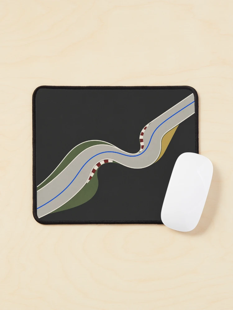 Thumbnail 1 of 5, Mouse Pad, Chicane – Abstract Racing Line Mouse Pad designed and sold by astersgraphics.