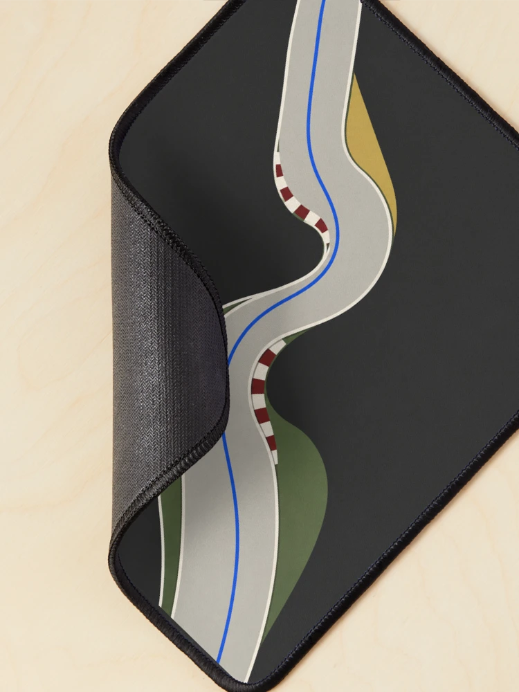 Thumbnail 2 of 5, Mouse Pad, Chicane – Abstract Racing Line Mouse Pad designed and sold by astersgraphics.