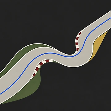 Artwork thumbnail, Chicane – Abstract Racing Line Mouse Pad by astersgraphics