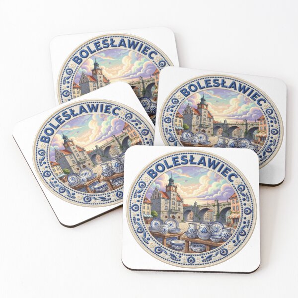 Item preview, Boleslawiec Poland Pottery Town Blue Ceramic Anime Style Embroidered Patch Sticker designed and sold by Imaginarium of Chaos falcon88 .