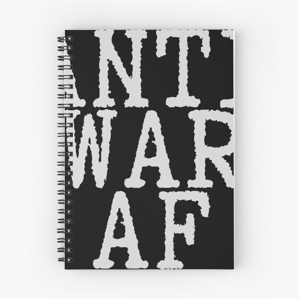 Item preview, Anti WAR AF, white letters designed and sold by Very Wary.