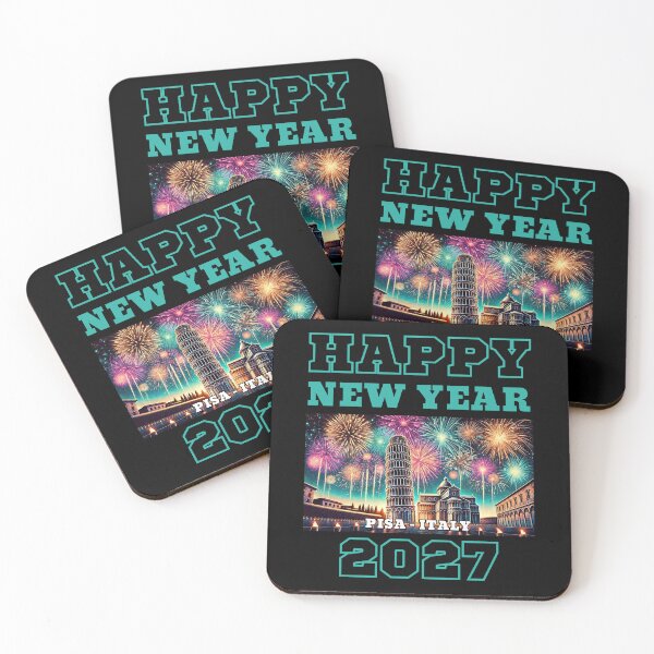 Item preview, Happy New Year 2027 - Pisa - Blue/Green Edition designed and sold by Manic Merch Designs.