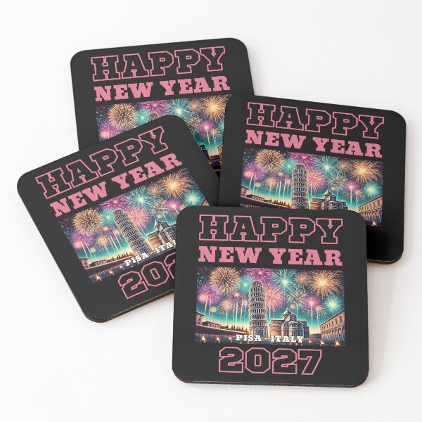 Item preview, Happy New Year 2027 - Pisa - Pink Edition designed and sold by Manic Merch Designs.