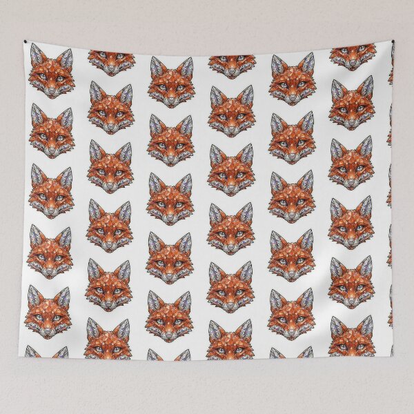 Item preview, Fox Crystal Sticker - Carnelian Orange With Diamond Tips designed and sold by Crystal Critters .