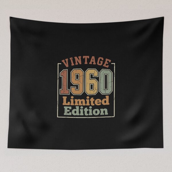 Aperçu de l'œuvre Édition limitée Vintage 1960 Anniversaire Né(e) en 1960 créée et vendue par PopStars1993.