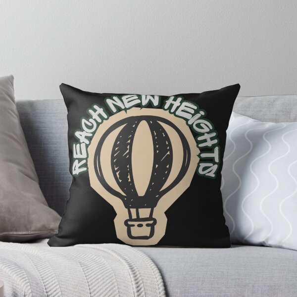 Artikelvorschau, Reach New Heights Vintage Hot Air Balloon Motivational Travel Adventure entworfen und verkauft von Elbstromstudio.