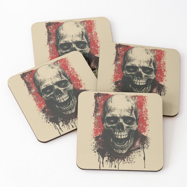 Item preview, Grim Reaper Skull Splatter Art - Grungy Gothic Undead Horror designed and sold by ERODED SELF.