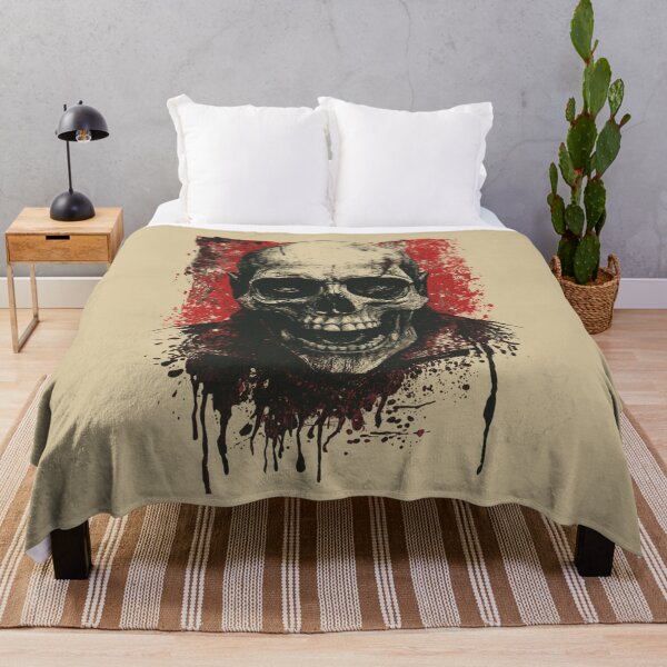 Item preview, Grim Reaper Skull Splatter Art - Grungy Gothic Undead Horror designed and sold by ERODED SELF.