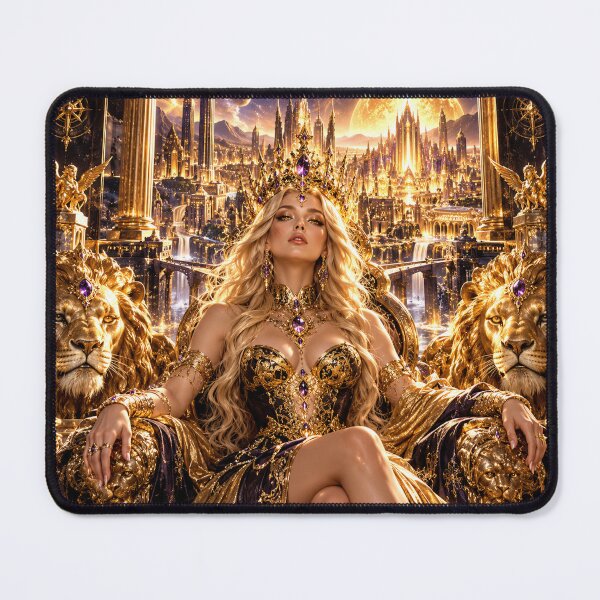 Item preview, Golden Lion Goddess of Sovereign Power designed and sold by PurvaNimfaMagic.