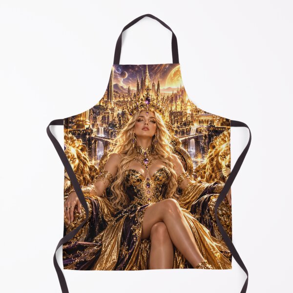 Item preview, Golden Lion Goddess of Sovereign Power designed and sold by PurvaNimfaMagic.