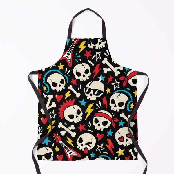 Item preview, Rock & Roll Skulls – Edgy Punk Seamless Pattern designed and sold by therockstuff.