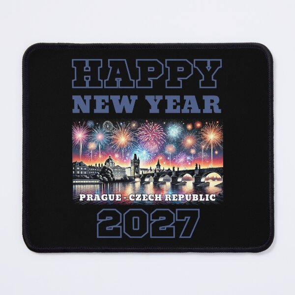 Item preview, Happy New Year 2027 - Prague - Blue/Grey Edition designed and sold by Manic Merch Designs.